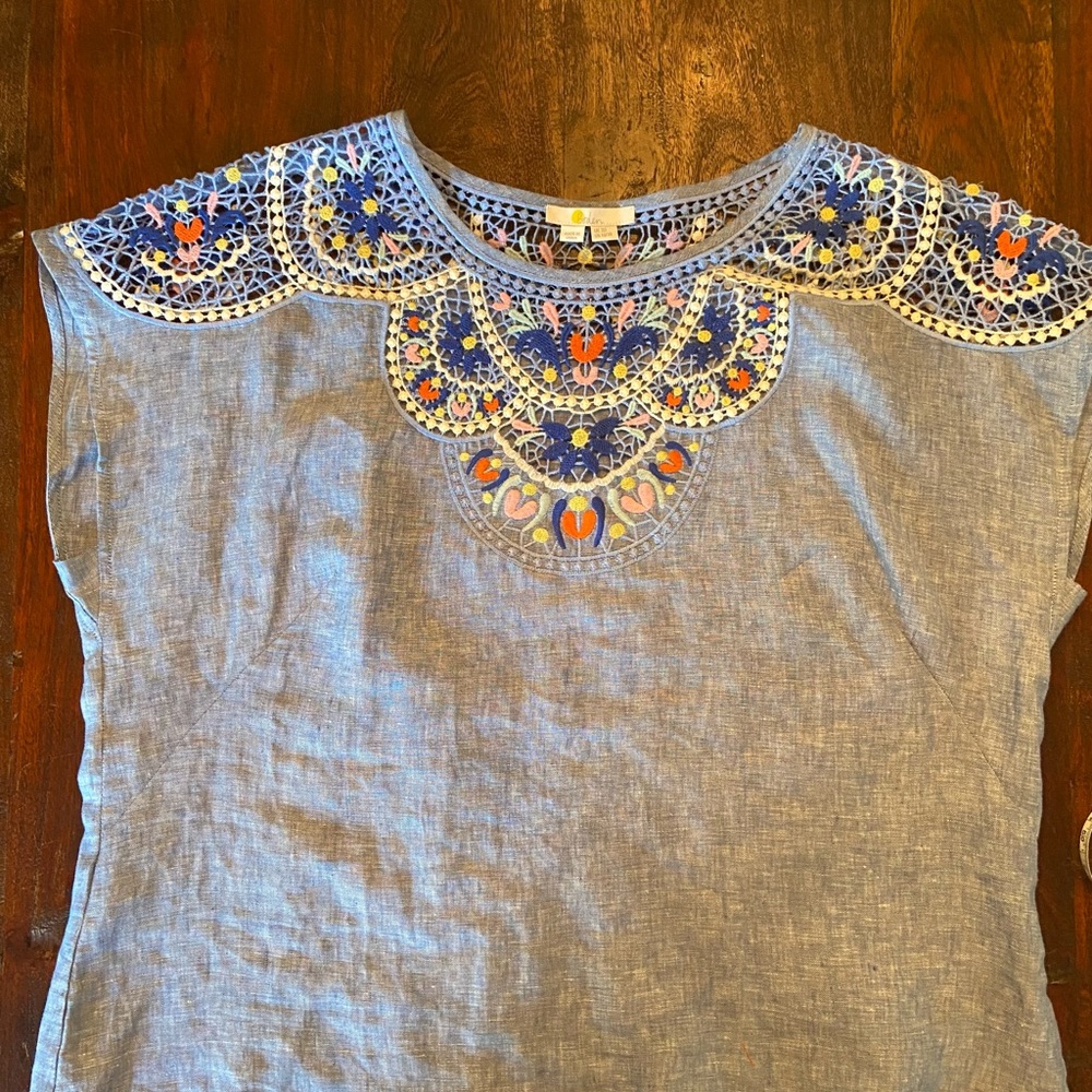 Boden Chambray Summer Top
